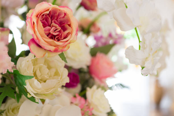 istock Selective focus fabric flowers, valentine concept 1392856661