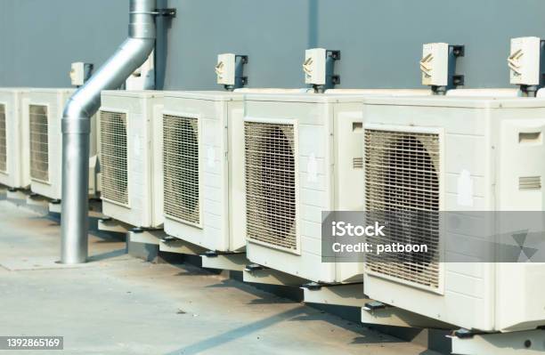Compensator Ac Unit Air Conditioner Compressor Unit Stock Photo - Download Image Now - Air ...