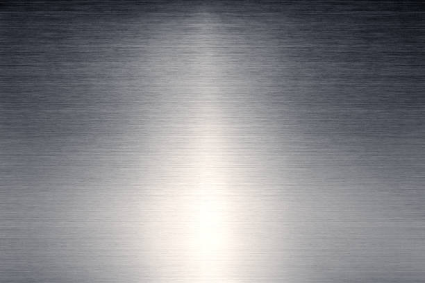 istock Shiny brushed gray metal background 1392866746