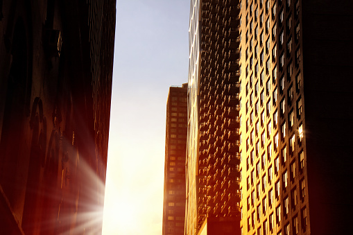 Manhattan cityscape in New York