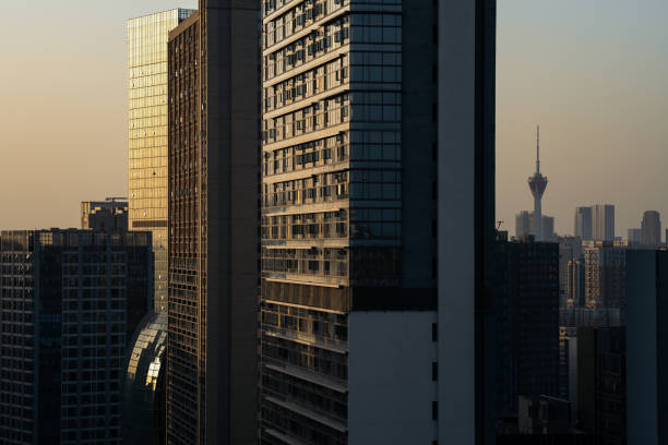 istock Chengdu City Skyline at dusk 1392872233