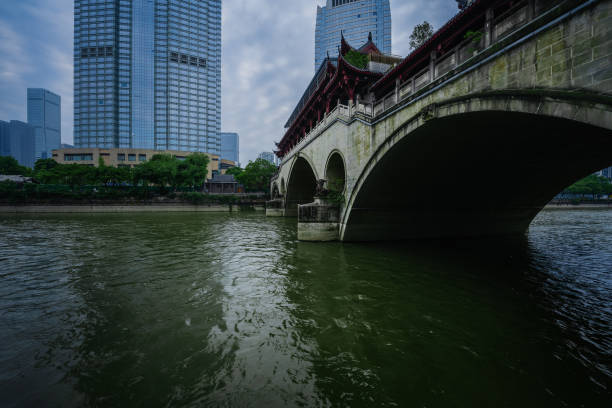 Chengdu Anshun corridor bridge in cloudy weather