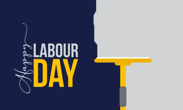 Vector illustration of Happy labour day or working day . 1st may labour day concept for banner, poster, card and background design.