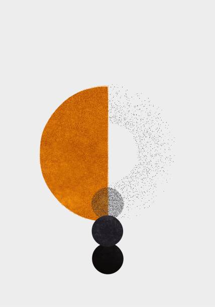 istock Geometric shapes and small dots. Minimalism. Halftones. 1392879563
