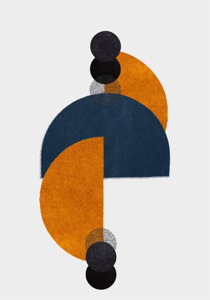 istock Geometric shapes and small dots. Minimalism. Halftones. 1392879578
