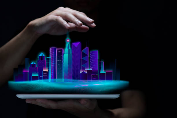 istock Virtual Reality Technology Online Metaverse, Digital Living modern living, virtual world 1392879853
