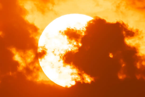 Sky sunset of sunshine and cloud, bright twilight background