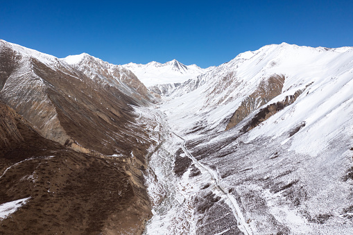 Winter scenery of the Tibetan Plateau