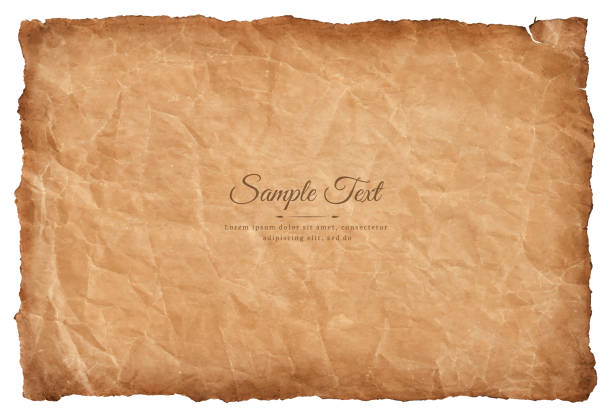old parchment paper sheet vintage aged or texture isolated on white background old parchment paper sheet vintage aged or texture isolated on white background. sheet metal rolling stock illustrations