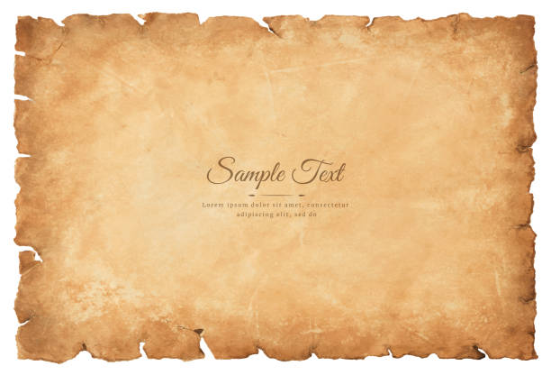 old parchment paper sheet vintage aged or texture isolated on white background old parchment paper sheet vintage aged or texture isolated on white background. sheet metal rolling stock illustrations