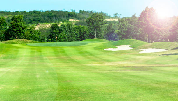 istock Golf course in the countryside. 1392887450