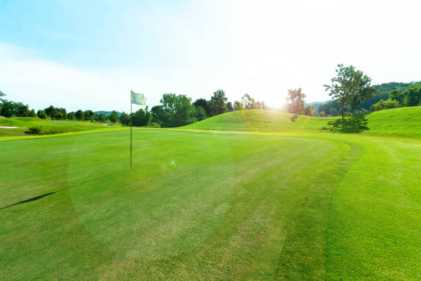Golf course in the countryside.