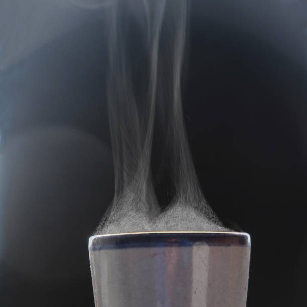 istock Liquid evaporation. Hot steam. 1392888098