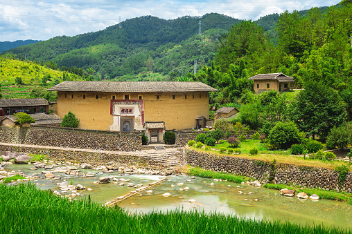 Zhengfulou, Princess of TuLou, one of the most famous tulou in fujian, china. Tulou are unique round structures made of compacted earth such as clay and sandy soil, bamboo, wood and stone.