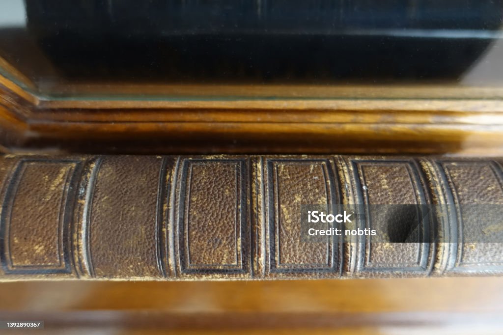Old Bookbinding Old Book Binding In A Library Stock Photo - Download Image Now - Aging ...