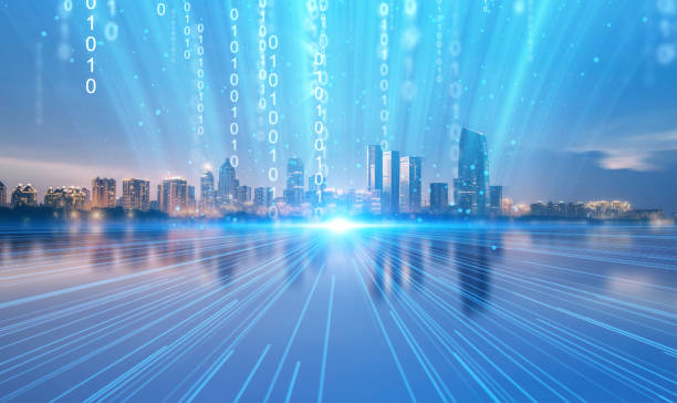 istock Modern cityscape and communication network concept. Telecommunication. IoT (Internet of Things). ICT (Information communication Technology). 5G. Smart city. Digital transformation 1392895343