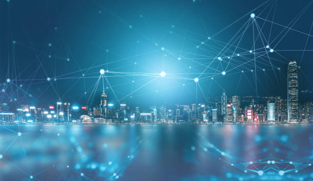 istock Smart city and communication network concept. 1392896091