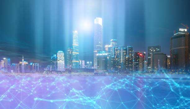 istock Smart city and communication network concept. IoT(Internet of Things). ICT(Information Communication Network). 1392896097