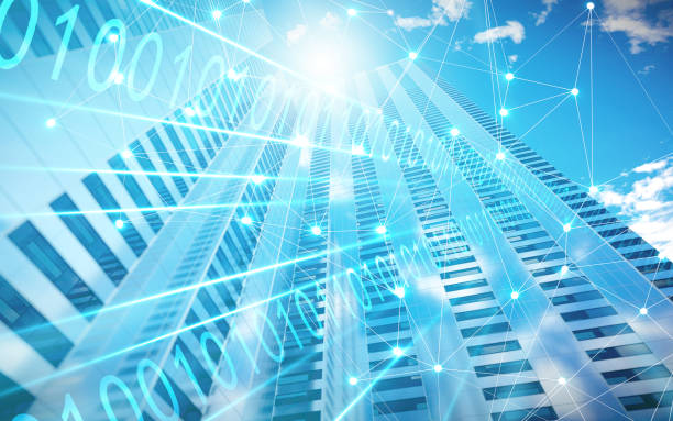 istock Modern cityscape and communication network concept. Telecommunication. IoT (Internet of Things). ICT (Information communication Technology). 5G. Smart city. Digital transformation 1392896325