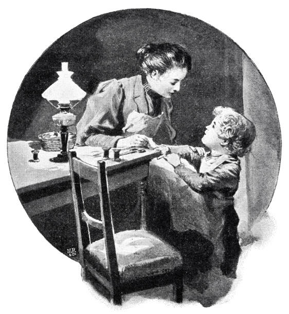 istock Child has a request to the mother, at the living room table 1392896349