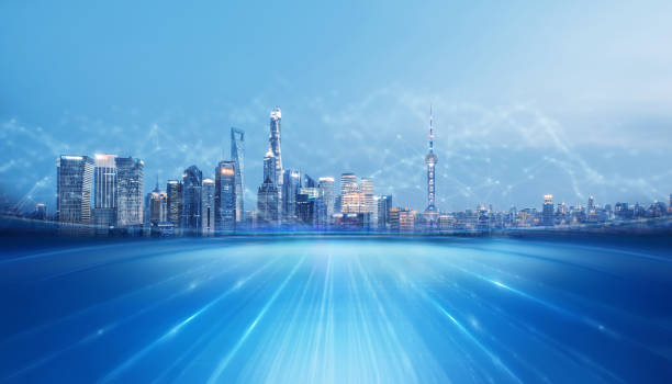 istock Modern cityscape and communication network concept. Telecommunication. IoT (Internet of Things). ICT (Information communication Technology). 5G. Smart city. Digital transformation 1392897175
