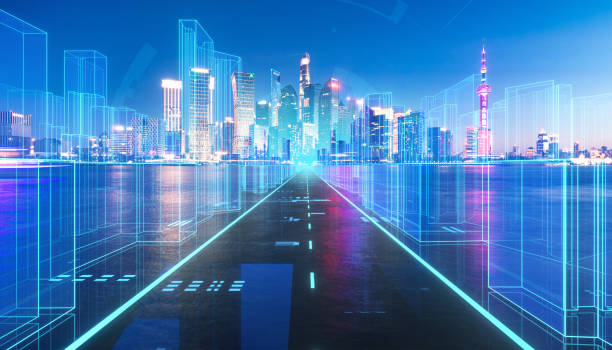 istock Modern cityscape and communication network concept. Telecommunication. IoT (Internet of Things). ICT (Information communication Technology). 5G. Smart city. Digital transformation 1392897306