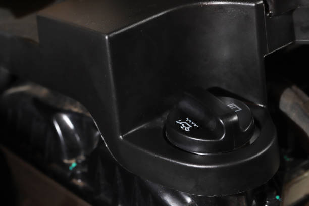 istock Check the engine oil before traveling. 1392899728