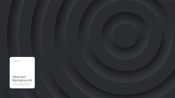 istock Dark background in the style of neumorphism. 1392899935