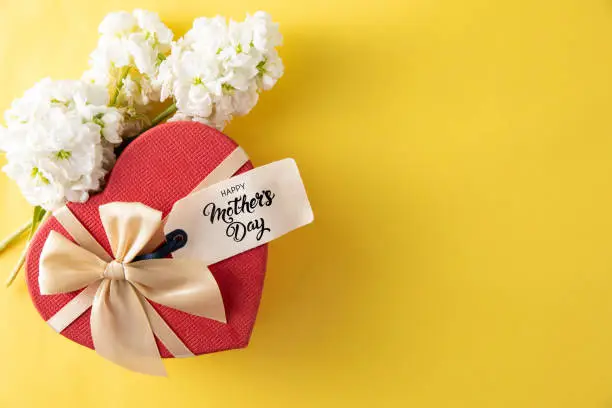 Photo of Heart Shaped Gift Box with Flowers