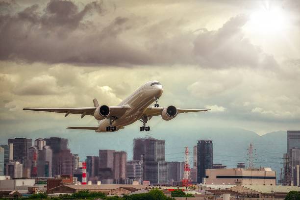 istock Japanese landscape1180 airplane 1392910359