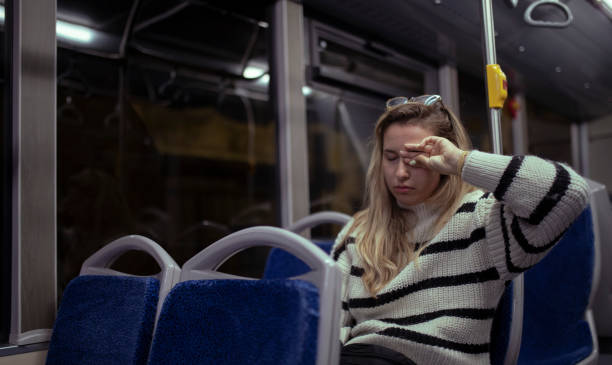 istock A tired woman returns home at night after work. 1392911371