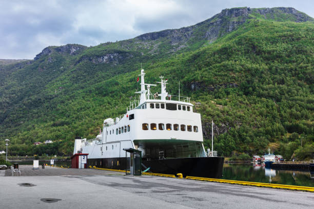 small passenger ferry in the fjord. Norway