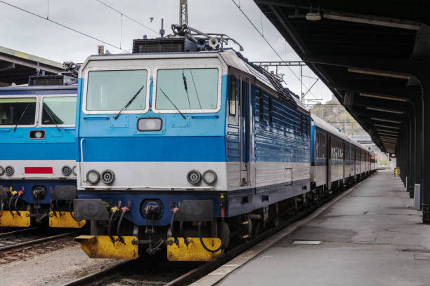 istock trains at city train station 1392926801