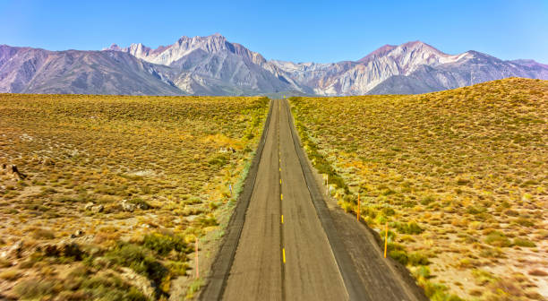 istock Straight road in landscape 1392927051