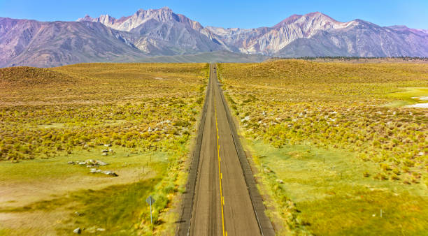 istock Straight road in landscape 1392927052