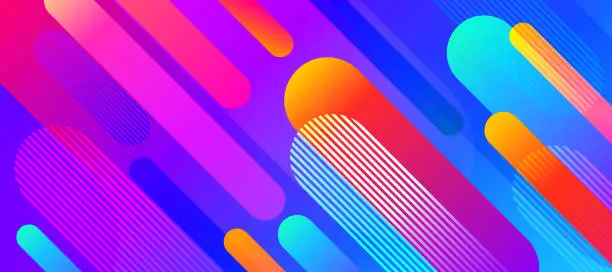 Vector illustration of Gradient abstract colored background