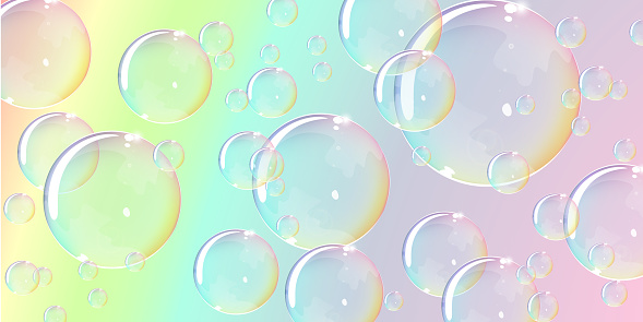 Rainbow colors sweet bubbles illistration large background