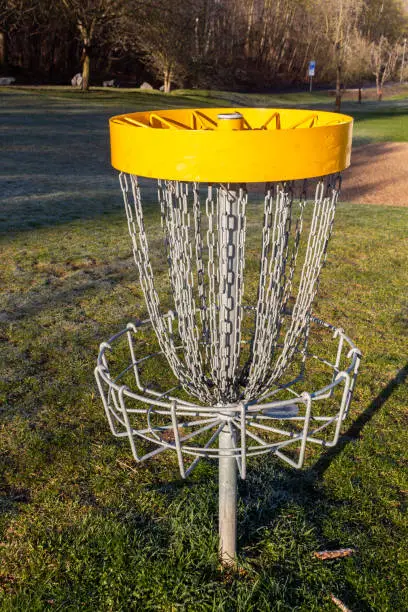Disc golf basket sports and hobbies in outdoor