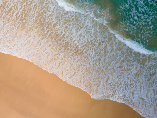 istock Aerial view beautiful beach sand park in summer 1392958553