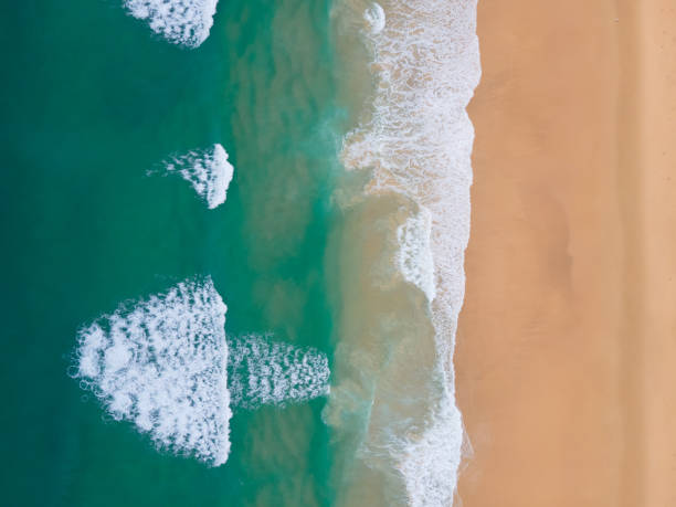 istock Aerial view top view beach sea 1392960611