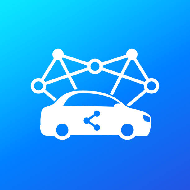 carsharing icon for web and apps, vector art carsharing icon for web and apps, vector art uber driver stock illustrations