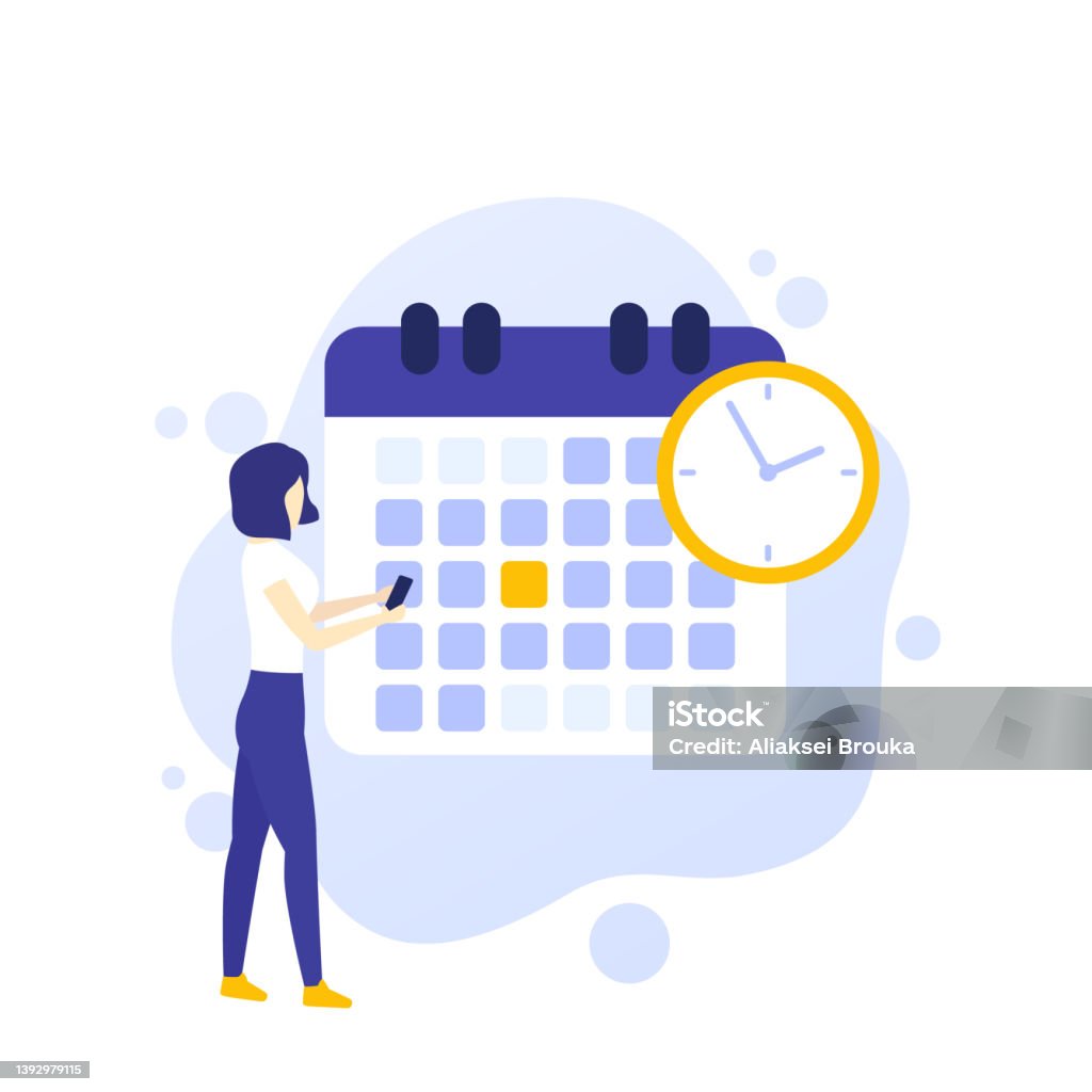 grafika wektorowa zarządzania terminem i czasem - Grafika wektorowa royalty-free (Kalendarz) grafika wektorowa zarządzania terminem i czasem - Grafika wektorowa royalty-free (Kalendarz)