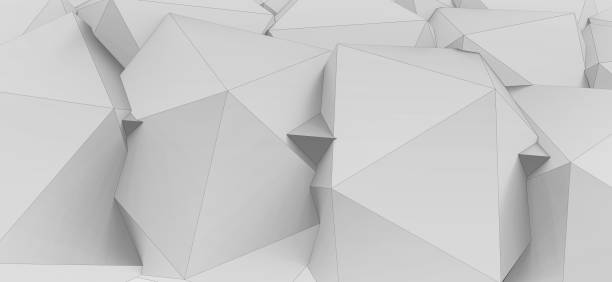 istock 3d render illustration of lowpoly geometric shapes. 1392985925