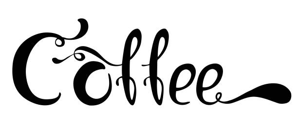 Coffee calligraphic vector hand lettering illustration Coffee calligraphic vector hand lettering illustration spelling bee stock illustrations