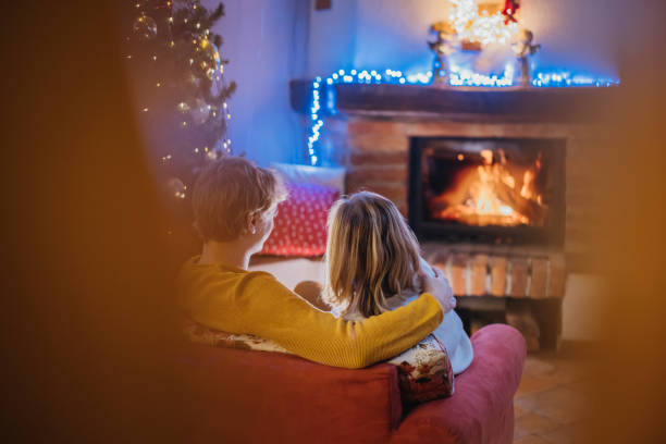 istock Young couple spending leisure time at home during Christmas 1392992254