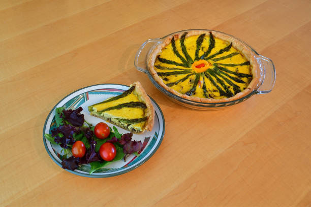 Asparagus quiche, vegan, vegetarian