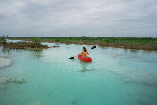 woman kayaking in the Florida Keys