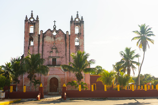 Scenic view of church in Valladolid town, Mexico