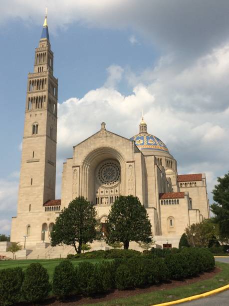 Basilica of the National Shrine of the Immaculate Conception stock photo
