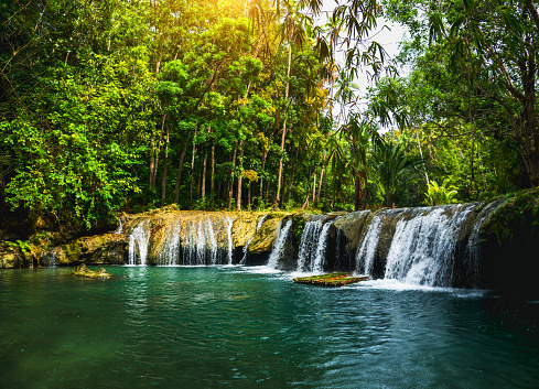 Beautiful and picturesque waterfalls
Cambugahay Falls, Siquijor, The Philippines